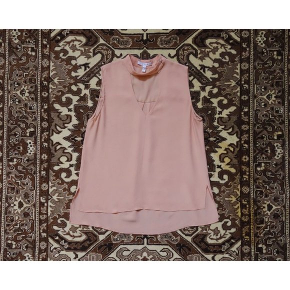 10 Crosby Derek Lam Light Blush Pink Voile Sleeveless Blouse Shell Top size 6 - Picture 7 of 15